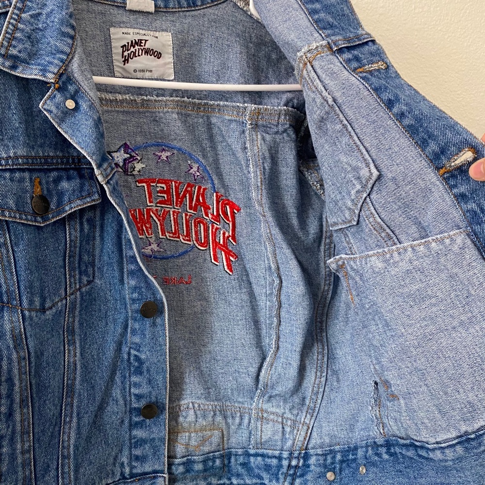 Vintage Planet Hollywood Lake Tahoe Denim Jacket - Picture 4 of 12